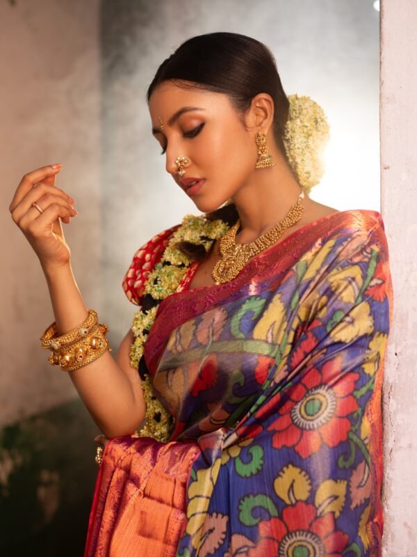 Pure Kanjeevaram Jute Silk With  Pichwai Weave