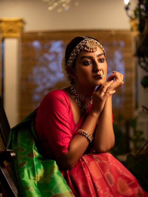 South Silk With Ikkat Print
