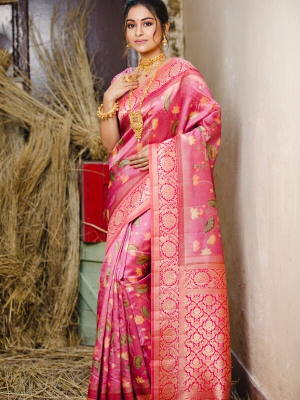 Benarasi Silk With Pichwai Print