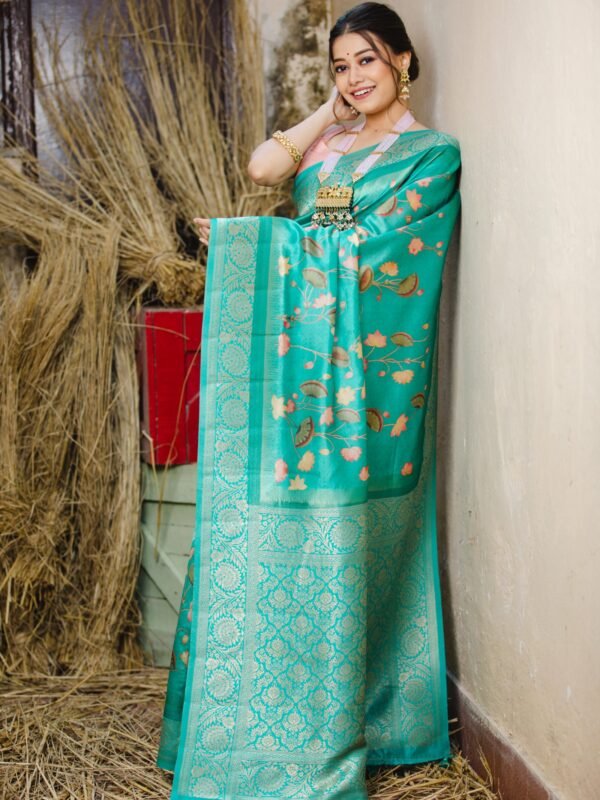 Benarasi Silk With Pichwai Print
