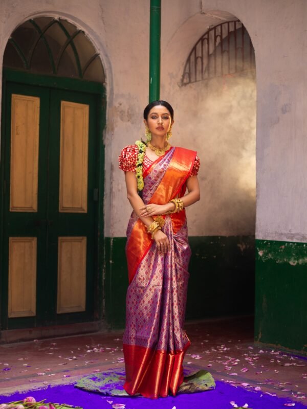 Pure Kanjeevaram Jute Silk With  Pichwai Weave