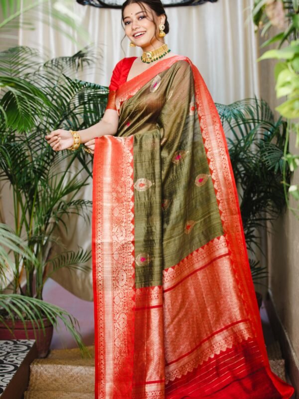 Pure Tussar Silk Benarasi
