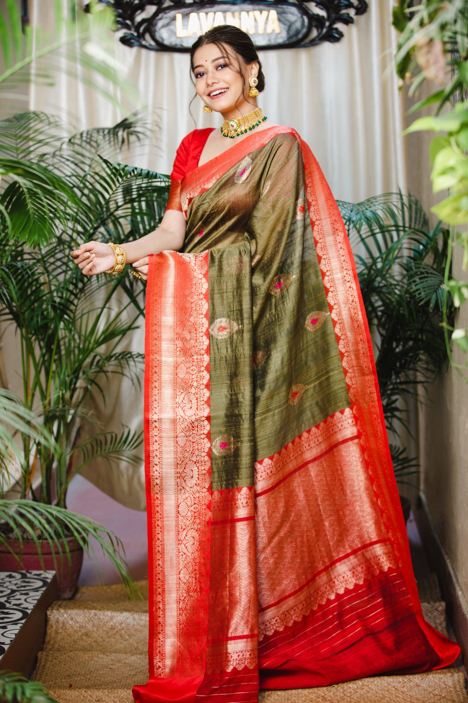 Pure Tussar Silk Benarasi