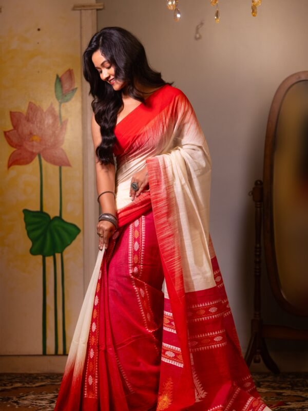 pure handloom cotton with jamdani artwork